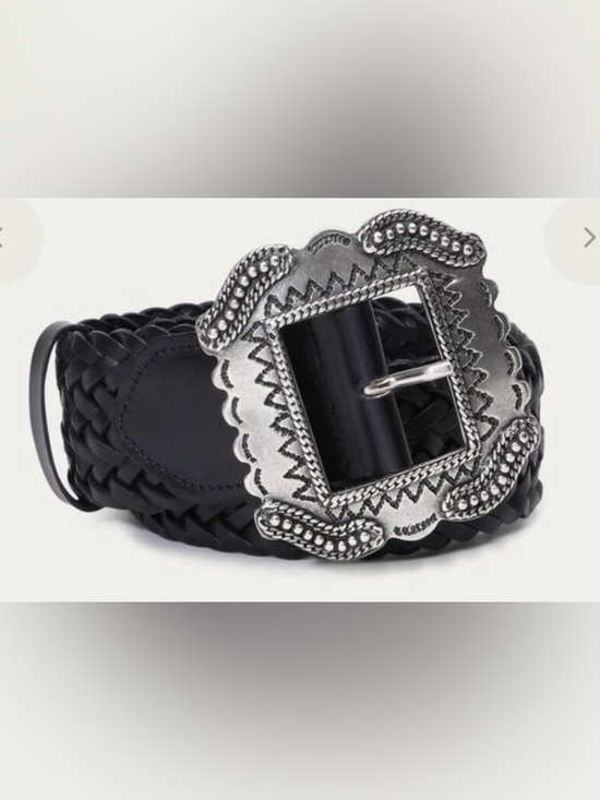 ba&sh Accessories - BA&SH Braided leather belt Braid In black, Size 75/US XS